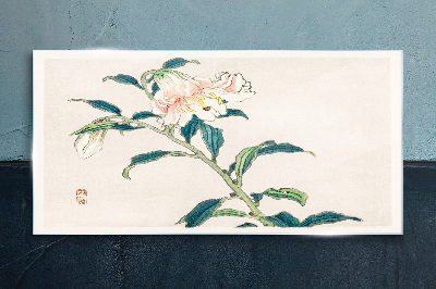 Floral elegance Wall art on glass