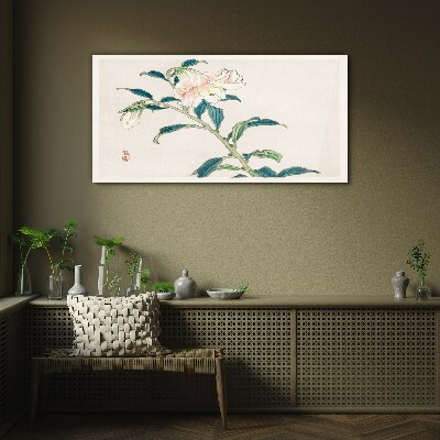 Floral elegance Wall art on glass