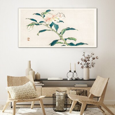 Floral elegance Wall art on glass