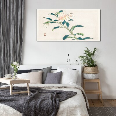 Floral elegance Wall art on glass