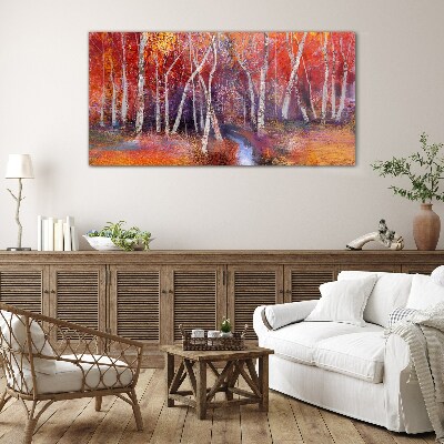 Abstract autumn nature Glass Wall Art