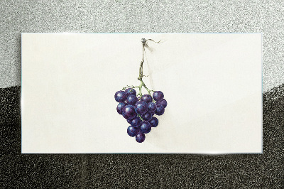 Modern grapes fruit Glass Print