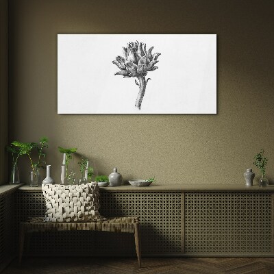 Floral elegance Wall art on glass