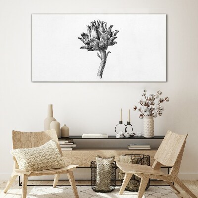 Floral elegance Wall art on glass