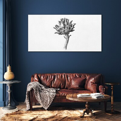 Floral elegance Wall art on glass
