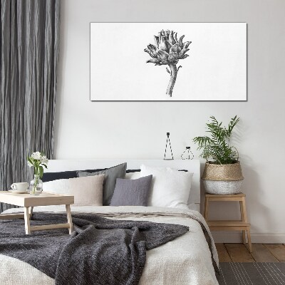 Floral elegance Wall art on glass
