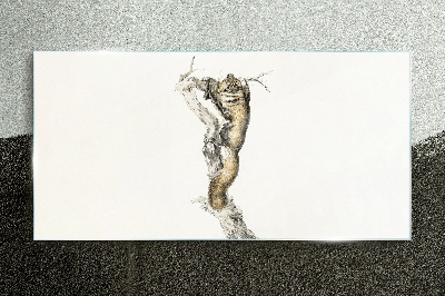 Animal squirrel branch Glass Print