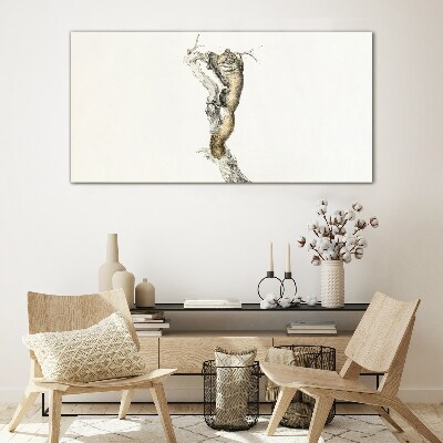 Owl on a branch Glass art print