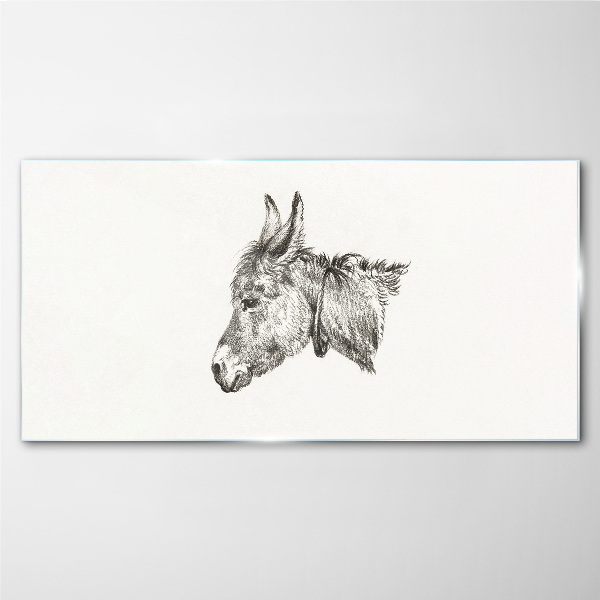 Figure animal donkey Glass Print