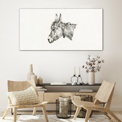 Figure animal donkey Glass Print