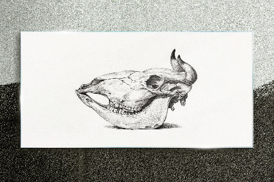 Animal skull Glass art print