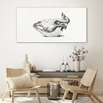 Animal skull Glass art print