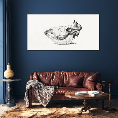 Animal skull Glass art print