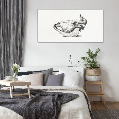 Animal skull Glass art print