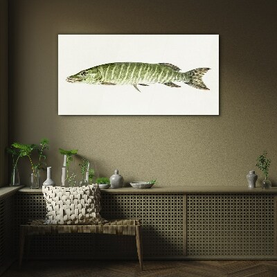 Muskie in its natural habitat Glass art print