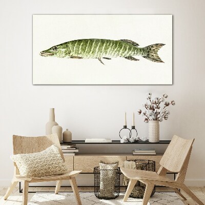 Muskie in its natural habitat Glass art print
