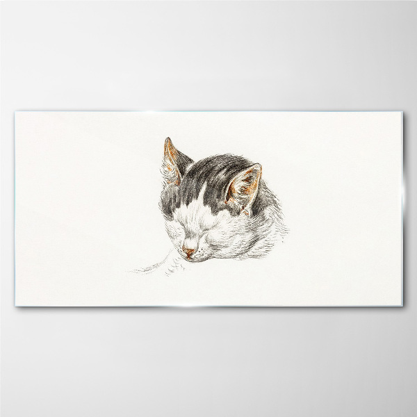 Cat's dream Wall art on glass