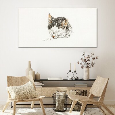Cat's dream Wall art on glass