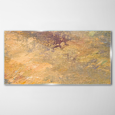 Golden reflections in an abstract landscape Glass art print