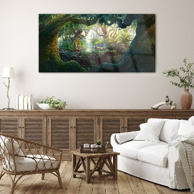 Fantasy forest nature Glass Wall Art