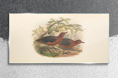 Birds in their natural habitat Wall art on glass