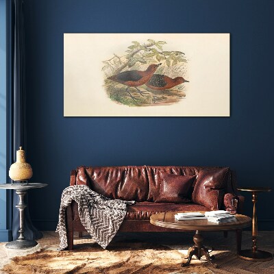 Birds in their natural habitat Wall art on glass