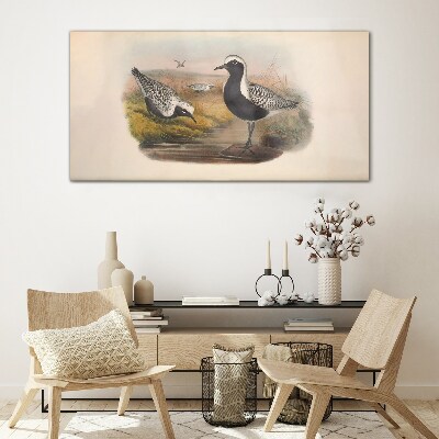 Birds in their natural habitat Glass art print
