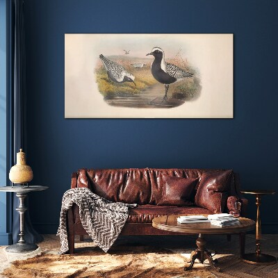 Birds in their natural habitat Glass art print