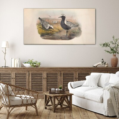 Birds in their natural habitat Glass art print