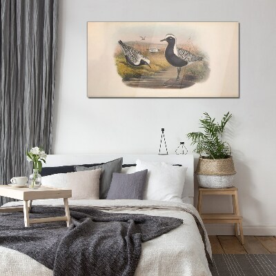 Birds in their natural habitat Glass art print