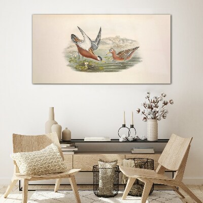 Birds animals Glass Wall Art