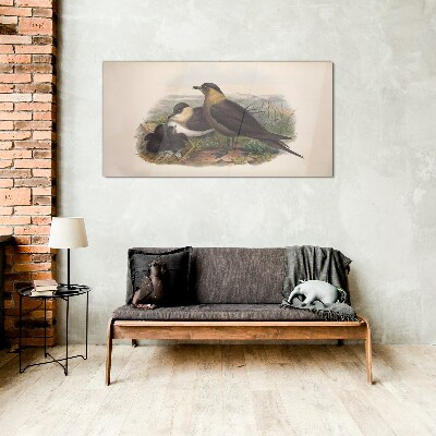 Birds animals Glass Wall Art