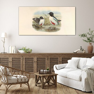 Birds wild animals Glass Wall Art