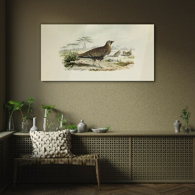 Birds Wild Animals Glass art print