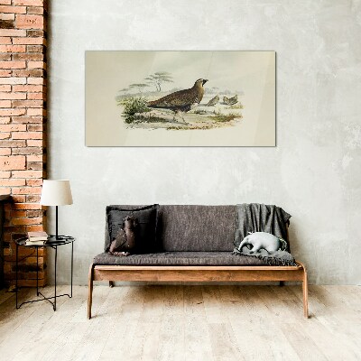 Birds Wild Animals Glass art print