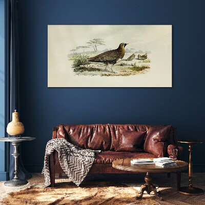 Birds Wild Animals Glass art print