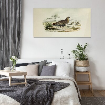 Birds Wild Animals Glass art print