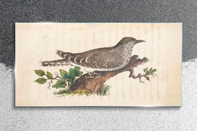 Cuckoo on a branch Wall art on glass