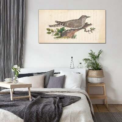 Cuckoo on a branch Wall art on glass