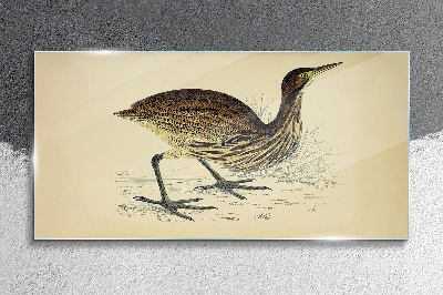 Bird pattern on nature background Wall art on glass