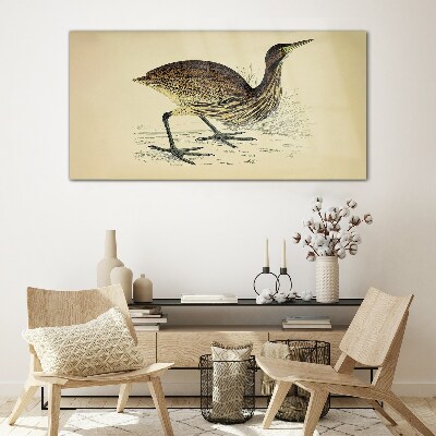 Bird pattern on nature background Wall art on glass