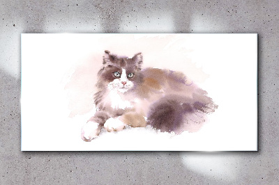Cat's dream Glass art print