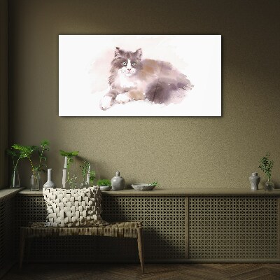 Cat's dream Glass art print