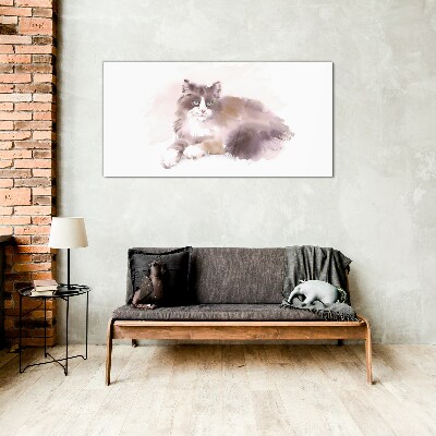 Cat's dream Glass art print