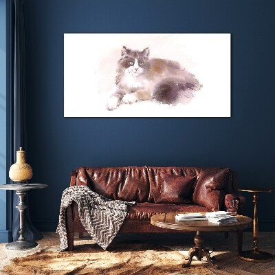Cat's dream Glass art print