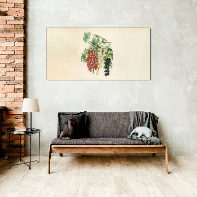 Fruit bouquet with currants Wall art on glass