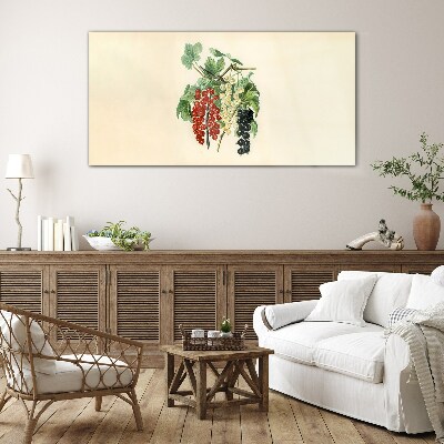Fruit bouquet with currants Wall art on glass