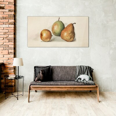 Modern fruit pear Glass Print
