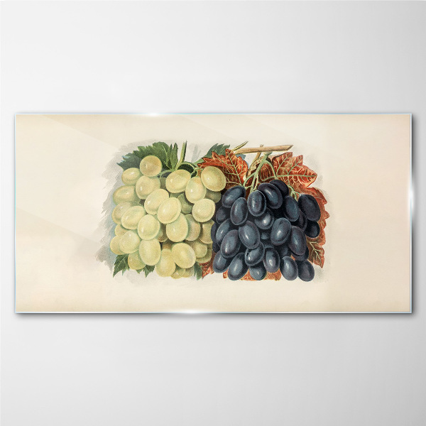 Grapes in harmony of colors Wall art on glass