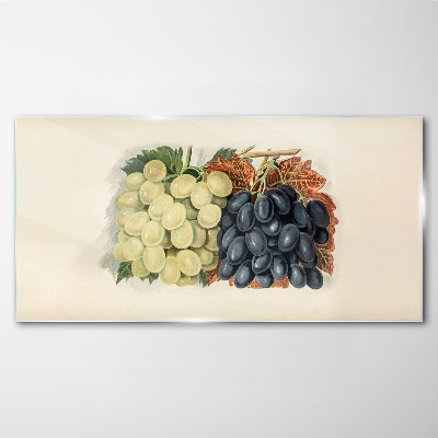 Grapes in harmony of colors Wall art on glass